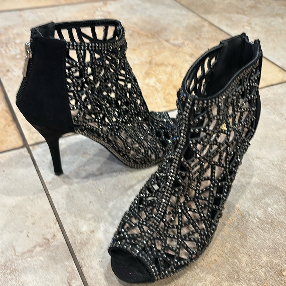Baldi London  open toe Sparkles sexy Heels Bootie size 9